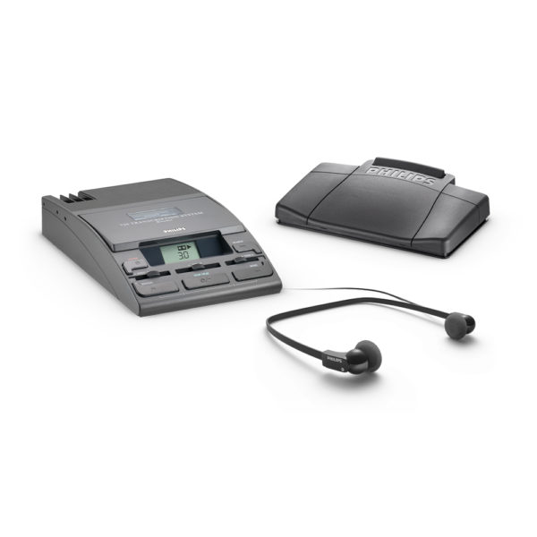 Lecteur de mini cassette Philips LFH720 avec écouteurs et pédale
